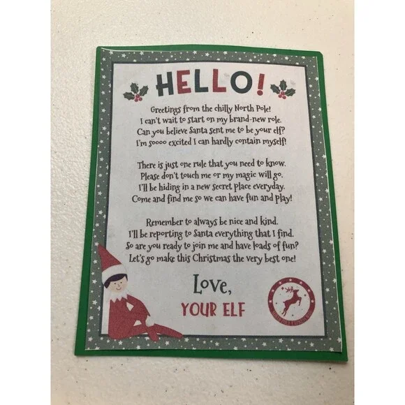 14” Christmas Elf Cam Plush Boy Doll Xmas Ball Kids Holiday Fun Greenbrier - Picture 4 of 4